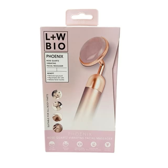 L+W BIO – PHOENIX Rose Quartz Vibrating Facial Massager