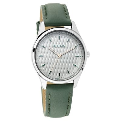 TITAN Women’s Leather Strap Analog Watch - 2639SL04_img_1