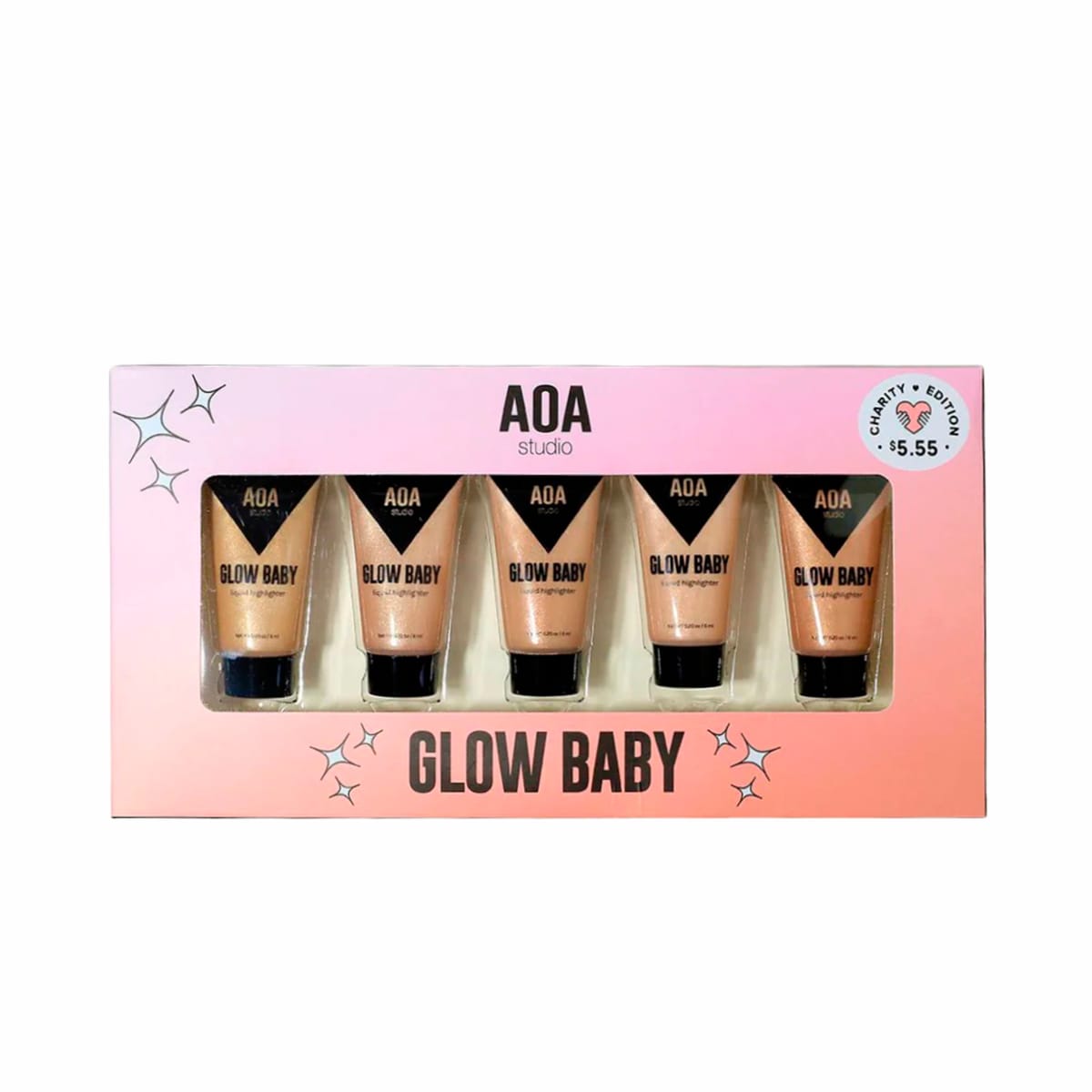 AOA Studio Glow Baby – Charity Edition Liquid Highlighter (5-Piece Set)