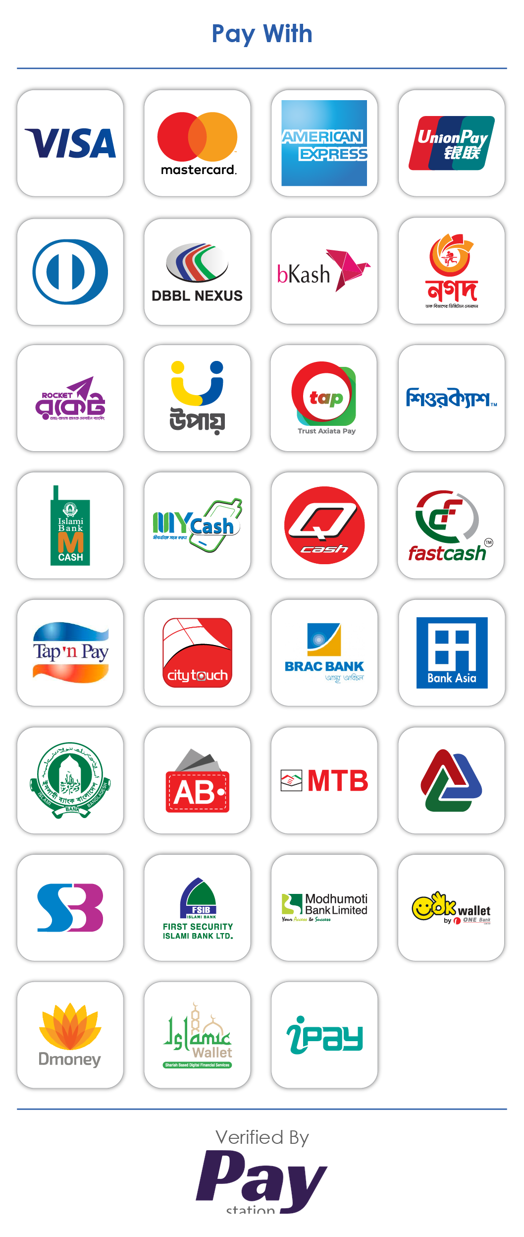 Payment Methods - Verified by PayStation