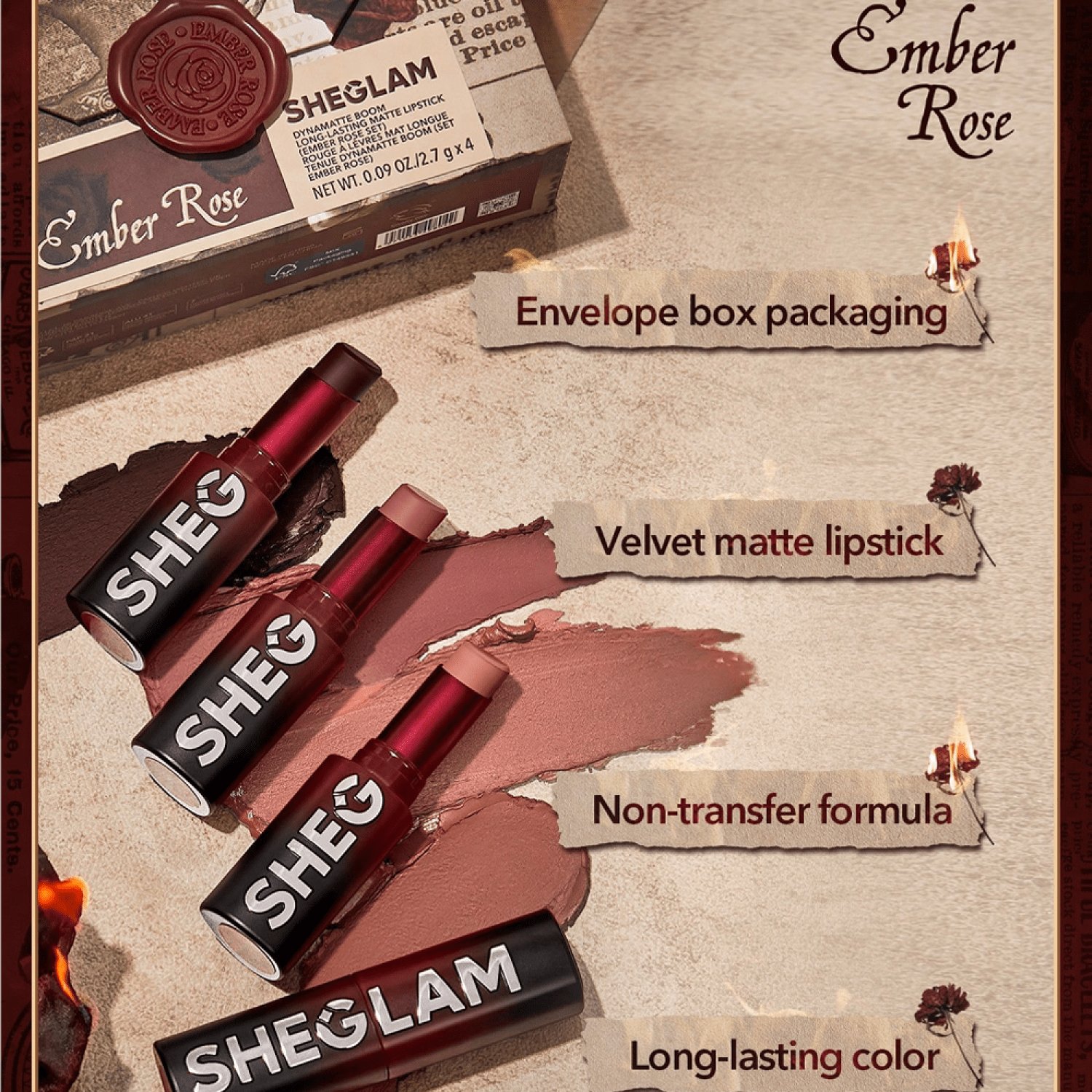 SHEGLAM - Ember Rose Long Lasting Matte Lipstick