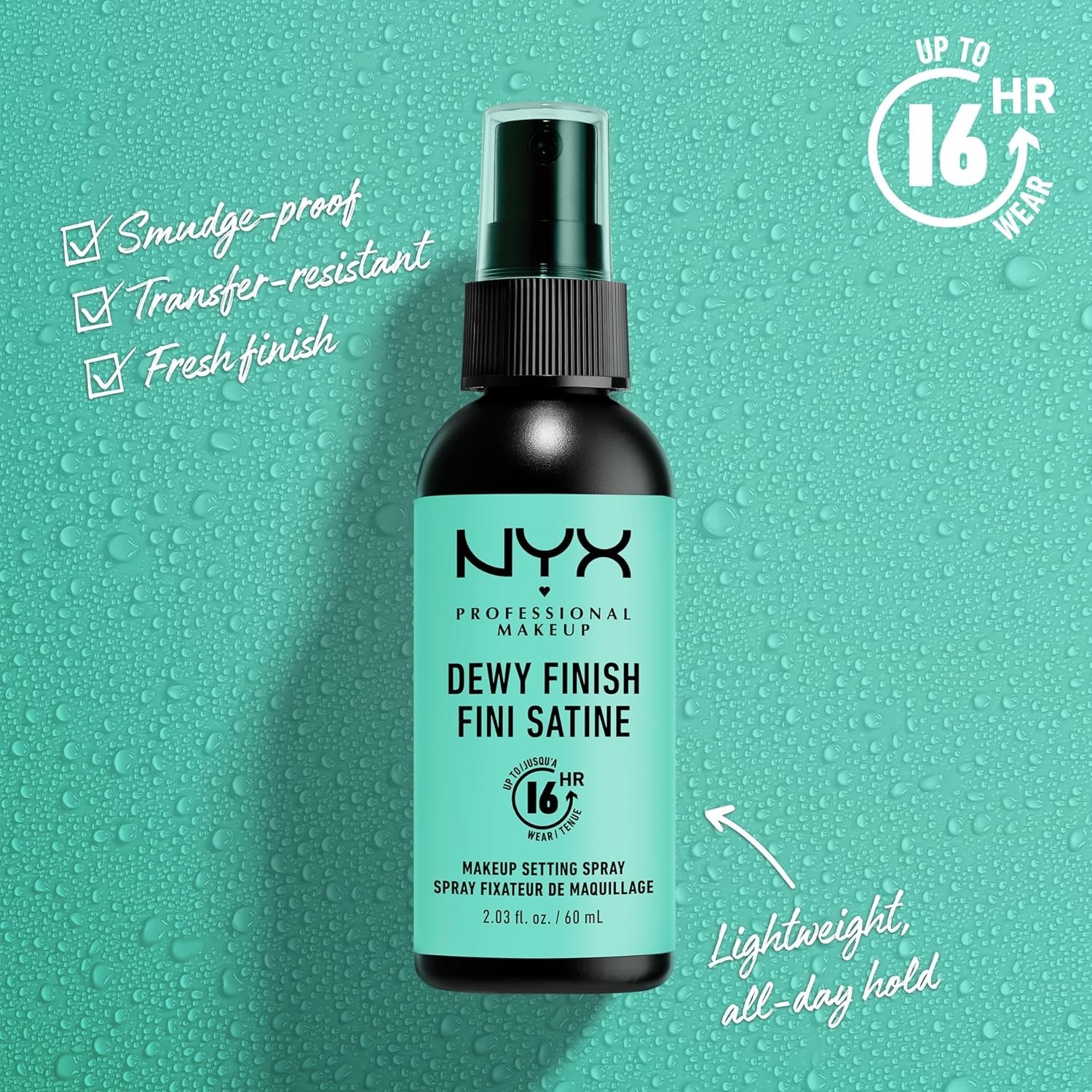 NYX Professional Makeup - Professional Makeup Makeup Setting Spray Dewy Finish Fini Satine