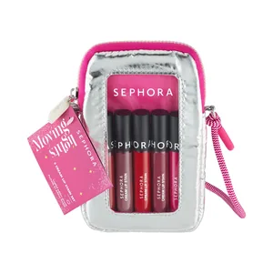 Sephora Collection - Lights Moving 5 Cream Lip Stain Set Limited Edition Pouch Set Shades: Always Red, 13 Marvelous Mauve, 126 Hot Hot Pink, 124 Rose Instrict 127 Frozen Pomegranate - Shade 2