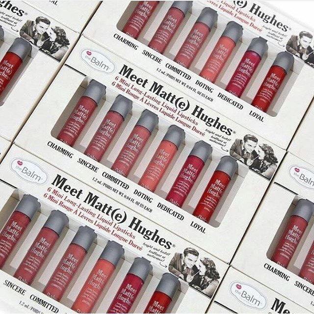 TheBalm - Meet Matte Hughes 6 Mini Long Lasting Liquid Lipstick Charming, Adoring, Romantic, Loving, Captivating, Passionate