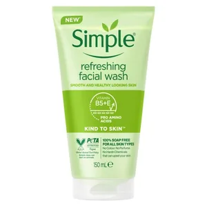 Simple - Refreshing Facial Wash Smooth and Healthy Looking Skin Vitamin B5+e - Beautifly Bangladesh