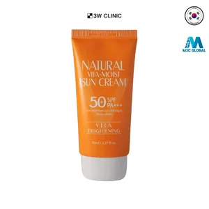 3W Clinic - Natural Vita Moist Sun Cream SPF 50+ Pa+++ Uva/Uvb Protection with Highly Effective Filters Vitta Brightening - Shade 2