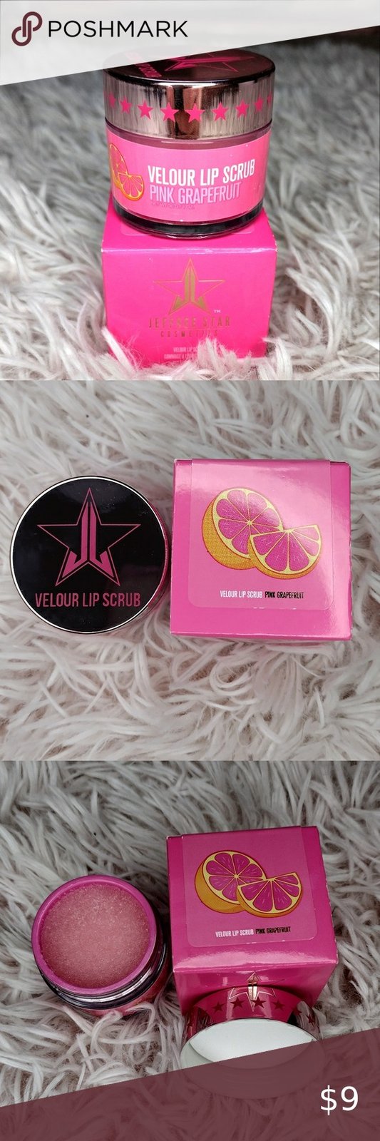 Jeffree Star Cosmetics - Velour Lip Scrub Pink Grapefruit Extremely Yummy. Edible Vegan