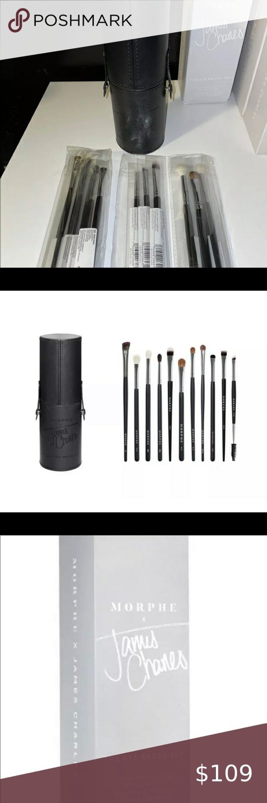 Morphe - The Eye Brush Set 13 Piece Brush Collection with Custom Tubby M441, E62, M433, M46, M506, M224, M166, M124, M152, M508, M410, M158, M250