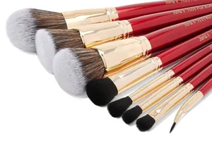 Juvia's Place - 9 Professional PRO Red Makeup Brush Set - Shade 2