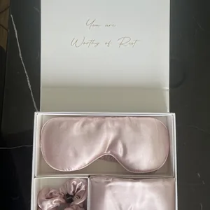 Juno & Co - Satin Pillow Cover and Eye Mask Set - Shade 2