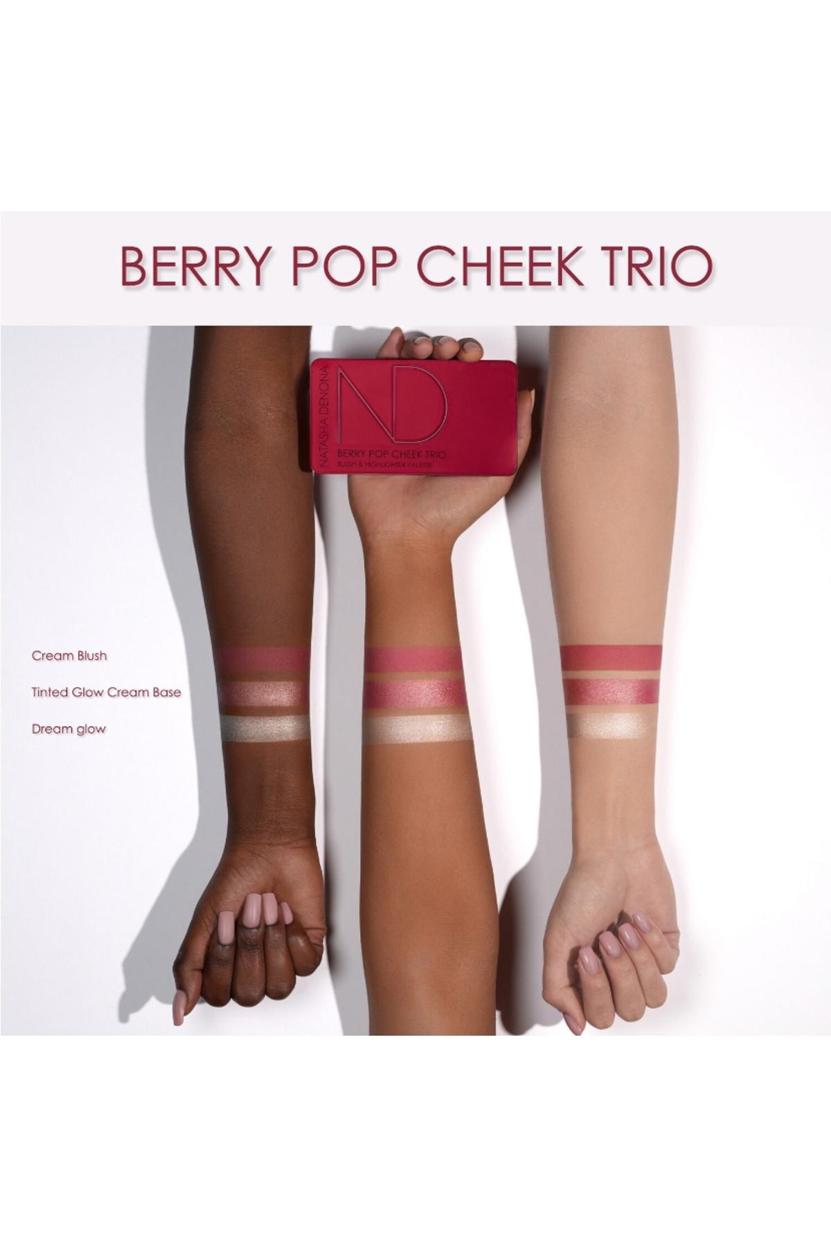 Natasha Denona - Berry Pop Cheek Trio Blush & Highlighter Palette - Beautifly Bangladesh