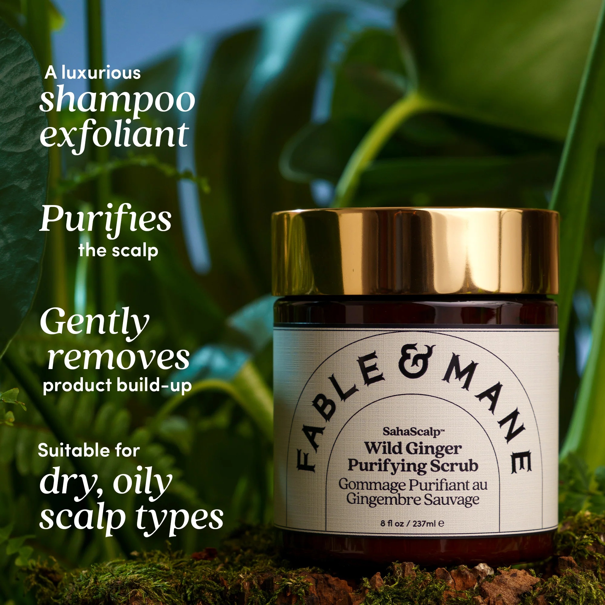 FABLE & MANE - Sahascalp Wild ginger purifying scrub - Shade 2